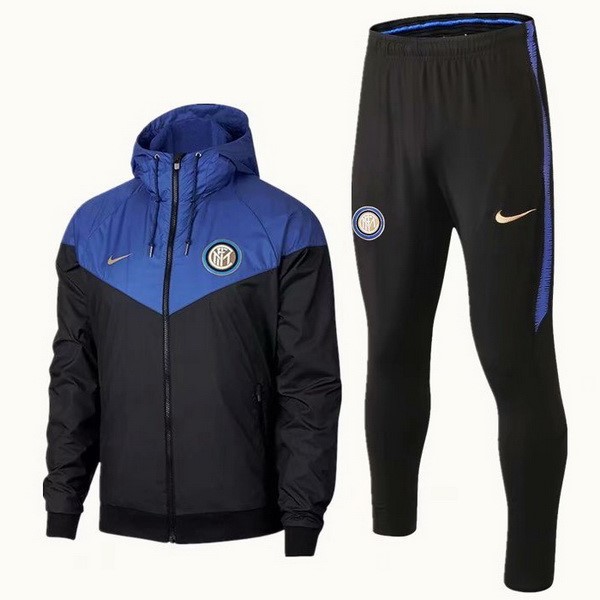 Coupe Vent Football Ensemble Inter Milan 2018-19 Bleu Noir